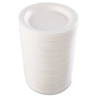 Dart® Quiet Classic Laminated Foam Dinnerware, Plate, 9" dia, WH, 125/PK, 4 Packs/CT (DRC9PWQR)