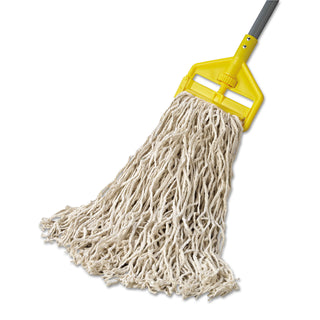 Rubbermaid® Commercial Economy Cut-End Cotton Wet Mop Head, 24oz, 1" Band, White, 12/Carton (RCPV118)