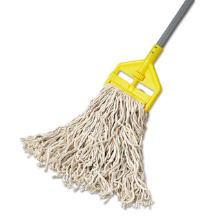 Rubbermaid® Commercial Economy Cut-End Cotton Wet Mop Head, 16oz, 1" Band, White, 12/Carton (RCPV116)