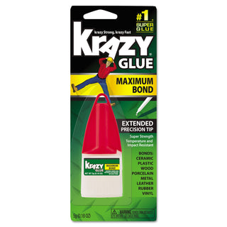 Krazy Glue® Maximum Bond Krazy Glue, 0.18 oz, Dries Clear (EPIKG48348CO)