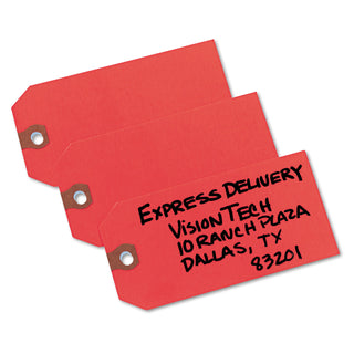 Avery® Unstrung Shipping Tags, Paper, 4 3/4 x 2 3/8, Red, 1,000/Box (AVE12345)