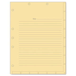 Tabbies® Medical Chart Index Divider Sheets, 11 x 8.5, Manila, 400/Box (TAB54519)