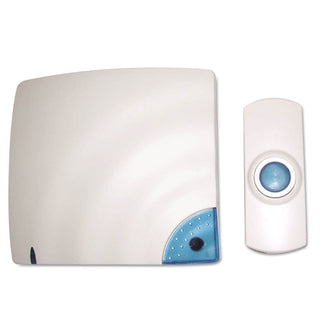 Tatco Wireless Doorbell, Battery Operated, 1.38w x 0.75d x 3.5h, Bone (TCO57910)