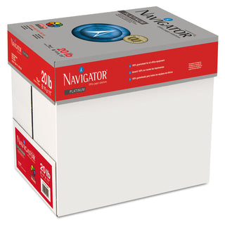 Navigator® Platinum Paper, 99 Bright, 20lb, 8.5 x 11, White, 500 Sheets/Ream, 10 Reams/Carton (SNANPL1120)