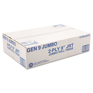 General Supply Jumbo Roll Bath Tissue, Septic Safe, 2-Ply, White, 3.3" x 700 ft, 12/Carton (GEN9JUMBO)