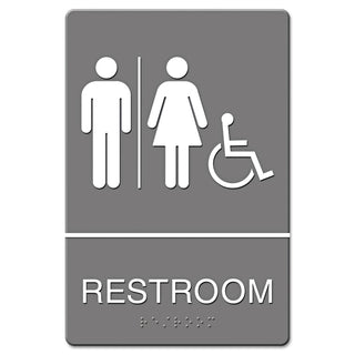 Headline® Sign &quot;Restroom&quot; (Accessible Symbol) ADA Sign, 6w x 9h&quot; (USS4811)