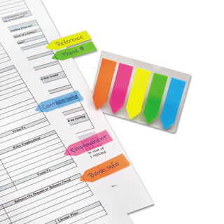Redi-Tag® SeeNotes Transparent-Film Arrow Page Flags, Assorted Colors, 50/Pad, 5 Pads (RTG32118)
