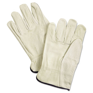 MCR™ Safety Unlined Pigskin Driver Gloves, Cream, X-Large, 12 Pair (MPG3400XL)