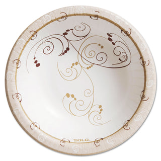 SOLO® Symphony Paper Dinnerware, Heavyweight Bowl, 12oz, Tan, 125/Pack (SLOHB12J8001PK)