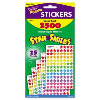 TREND® Sticker Assortment Pack, Smiling Star, 2500 per Pack (TEPT46917)