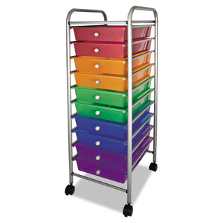 Advantus Portable Drawer Organizer, 13w x 15.38d x 37.75h, Assorted/Matte Gray (AVT34004)