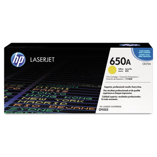HP 650A, (CE272A) Yellow Original LaserJet Toner Cartridge (HEWCE272A)