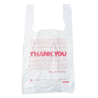 Barnes Paper Company Thank You High-Density Shopping Bags, 10" x 19", White, 2,000/Carton (10519THYOU)