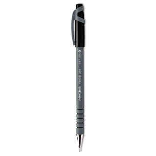 Papermate® FlexGrip Ultra Stick Ballpoint Pen, Fine 0.8mm, Black Ink, Gray Barrel, Dozen (PAP96801)