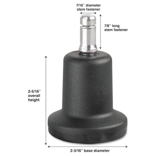 Master Caster® High Profile Bell Glides, B Stem, 110 lbs/Glide, 5/Set (MAS70175)