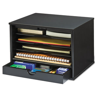 Victor® Desktop Organizer, 13" x 10 1/2" x 9-2/5", Black (VCT47205)