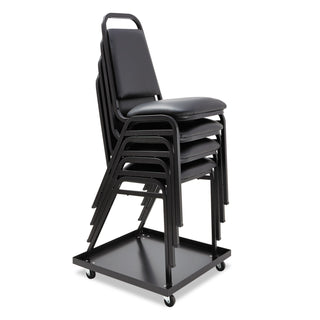 Alera® Stacking Chair Dolly, 22.44w x 22.44d x 3.93h, Black (ALESCCART)