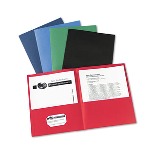 Avery® Two-Pocket Folder, 40-Sheet Capacity, Assorted Colors, 25/Box (AVE47993)