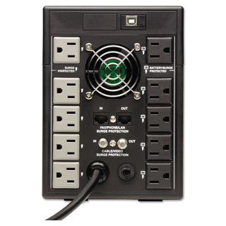 Tripp Lite SmartPro LCD Line-Interactive UPS AVR Tower, LCD, USB, 10 Outlets, 1500 VA, 650J (TRPSMART1500LDT)