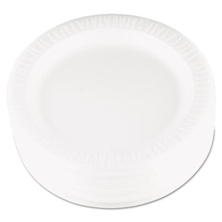 Dart® Quiet Classic Laminated Foam Dinnerware, Plate, 9" dia, WH, 125/PK, 4 Packs/CT (DRC9PWQR)