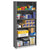 Tennsco Closed Commercial Steel Shelving, Six-Shelf, 36w x 12d x 75h, Medium Gray (TNNESPC61236MGY)