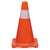 Tatco Traffic Cone, 18h x 10w x 10d, Orange/Silver (TCO25500)