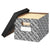 Bankers Box® STOR/FILE Decorative Medium-Duty Storage Box, Letter/Legal Files, 12.5" x 16.25" x 10.5", Black/White Brocade Design, 4/CT (FEL0022705)