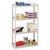 Iceberg Rough N Ready Four-Shelf Open Storage System, Resin, 32w x 13d x 54h, Platinum (ICE20843)