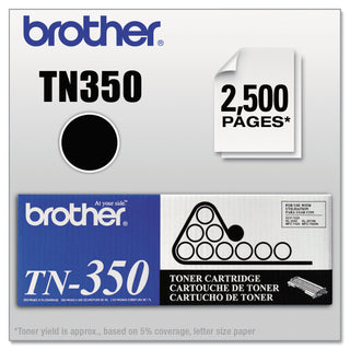 Brother TN350 Toner, 2500 Page-Yield, Black (441335)
