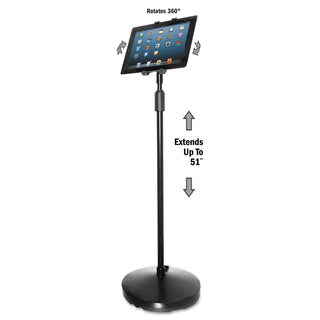 Kantek Floor Stand for iPad and Other Tablets, Black (KTKTS890)