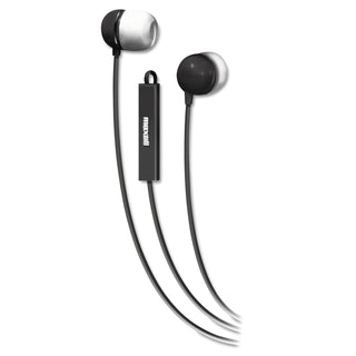 Maxell® In-Ear Buds with Built-in Microphone, Black (MAX190300)