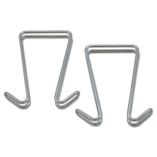 Alera® Double Sided Partition Garment Hook, Silver, Steel, 2/PK (ALECH2SR)