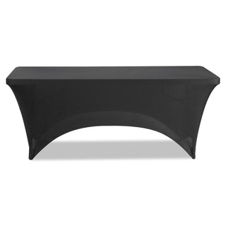 Iceberg Stretch-Fabric Table Cover, Polyester/Spandex, 30" x 72", Black (ICE16521)