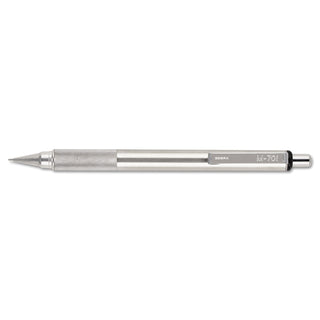 Zebra® M-701 Mechanical Pencil, 0.7 mm, HB (#2.5), Black Lead, Silver Barrel (ZEB59411)