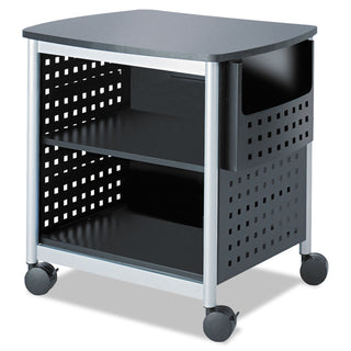 Safco® Scoot Printer Stand, 26.5w x 20.5d x 26.5h, Black/Silver (SAF1856BL)
