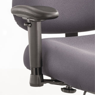 Safco® Height/Width-Adjustable T-Pad Arms for Optimus Big and Tall Chairs, 4w x 10.25d x 11.5 to 14.5h, Black, 1 Pair (SAF3591BL)