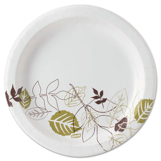 Dixie® Pathways Soak-Proof Shield Mediumweight Paper Plates, 8 1/2", Grn/Burg, 1000/Ct (DIXUX9PATH)