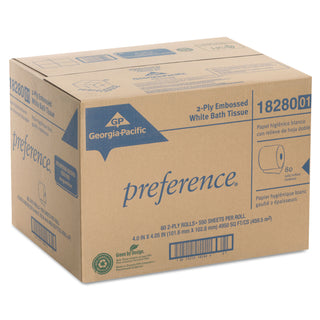 Georgia Pacific® Professional Bathroom Tissue, Septic Safe, 2-Ply, White, 550 Sheets/Roll, 80 Rolls/Carton (GPC182-8001)