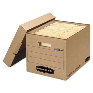 Bankers Box® Filing Box, Letter/Legal Files, 13" x 16.25" x 12", Kraft, 25/Carton (FEL7150001)