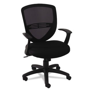 OIF Swivel/Tilt Mesh Mid-Back Task Chair, Supports up to 250 lbs., Black Seat/Black Back, Black Base (OIFVS4717)