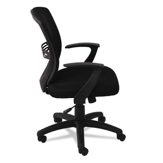 OIF Swivel/Tilt Mesh Mid-Back Task Chair, Supports up to 250 lbs., Black Seat/Black Back, Black Base (OIFVS4717)