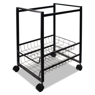 Advantus Mobile File Cart w/Sliding Baskets, 12.88w x 15d x 21.13h, Black (AVT34075)