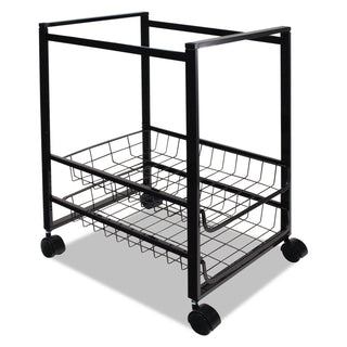 Advantus Mobile File Cart w/Sliding Baskets, 12.88w x 15d x 21.13h, Black (AVT34075)