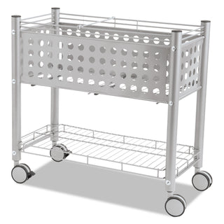 Vertiflex® Smartworx File Cart, One-Shelf, 28.25w x 13.75d x 27.38h, Matte Gray (VRTVF52000)