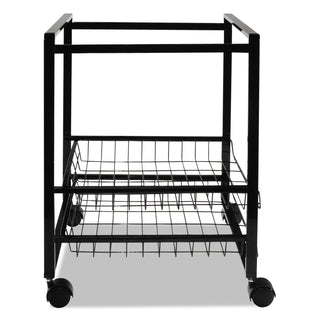 Advantus Mobile File Cart w/Sliding Baskets, 12.88w x 15d x 21.13h, Black (AVT34075)