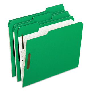 Pendaflex® Colored Folders with Two Embossed Fasteners, 1/3-Cut Tabs, Letter Size, Green, 50/Box (ESS21329)