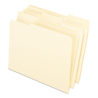 Pendaflex® Interior File Folders, 1/3-Cut Tabs, Letter Size, Manila, 100/Box (ESS421013)