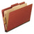 Pendaflex® Four-Section Pressboard Classification Folders, 2" Expansion, 1 Divider, 4 Fasteners, Legal Size, Red Exterior, 10/Box (ESS2157R)