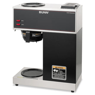 BUNN® VPR Two Burner Pourover Coffee Brewer, Stainless Steel, Black (BUNVPR)