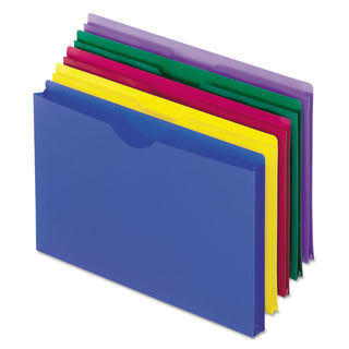 Pendaflex® Poly File Jackets, Straight Tab, Legal Size, Assorted Colors, 5/Pack (ESS50993)